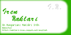 iren maklari business card